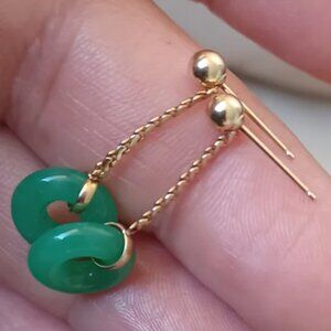 18K and green jade